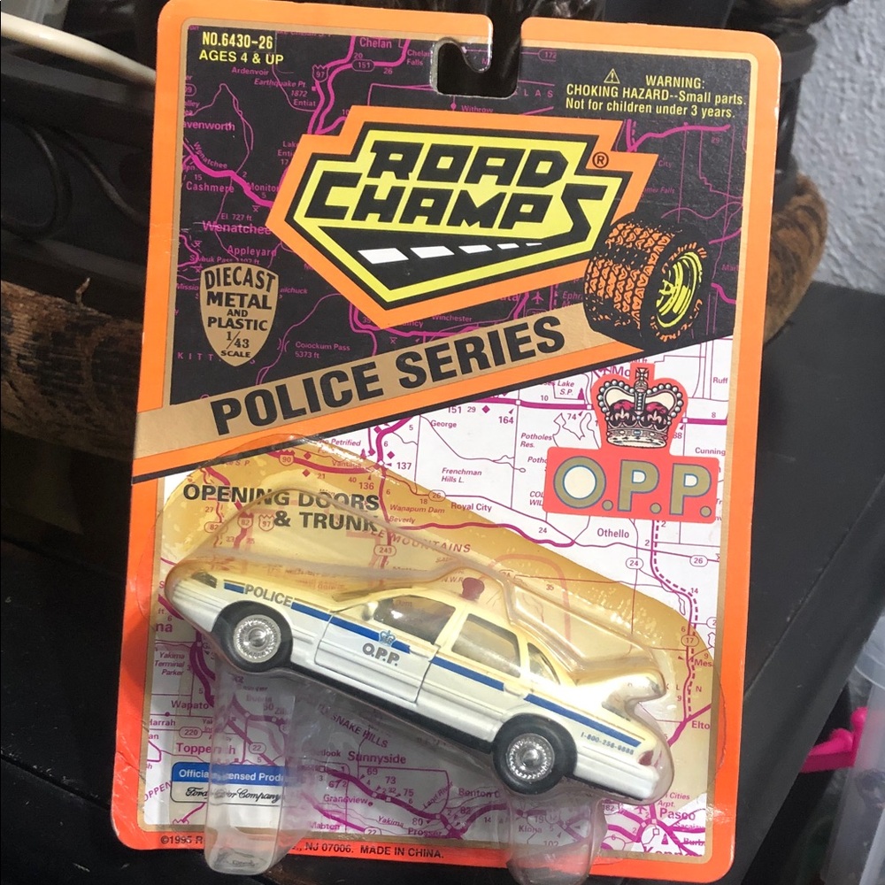 Match Road Champs Police Series Diecast Car - White and Blue